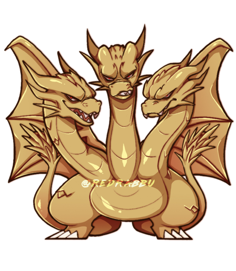 Chibi King Ghidorah Vinyl Matte Sticker Stickers, Labels & Tags ...